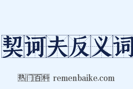 契诃夫反义词是什么意思的图片